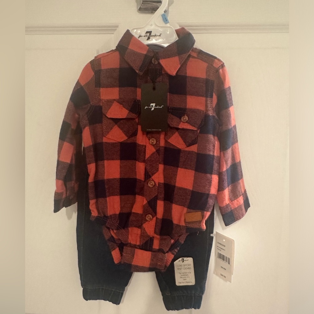 Infant plaid outfit